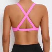 Ropa de yoga desnuda, sujetador de yoga para ejercicio de secado rápido ajustado para mujer, sujetador de fitness de belleza con espalda cruzada para correr al aire libre - details 31