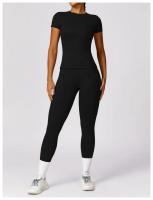 Camiseta Deportiva de Yoga de Nylon Secado Rápido Manga Corta Para Fitness al Aire Libre - details 29