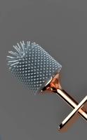 Cepillo de Inodoro de Silicona TPR A Prueba de Fugas, Cepillo de Limpieza Suave y Flexible con Base - details 6