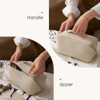 Neceser cosméticos de viaje de CUELO SINTÉTICO gran capacidad, MEJORADA,estuche de maquillaje portátil para mujer, organizador de artículos de tocador multifuncional impermeable - details 5