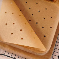 Bandeja de papel desechable para freidora de aire, revestimiento de vapor para cocina, papel para hornear, esterilla antiadherente, absorbente de aceite, 100 piezas - details 7