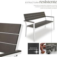 Taburete Moderno de Jardín para Dos Personas Estructura de Aluminio Resistente - details 13