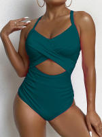 Bañador de una pieza con realce para mujer, traje de baño Sexy ahuecado, Monokini, ropa de playa para verano, 2024 - details 7