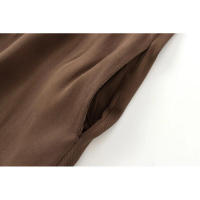 BUNO-2025 Otoño/Invierno nuevas llegadas mujer Simple suelto cuello redondo chaleco sin mangas falda larga vestido Midi - details 5