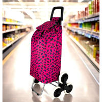 Carro de la Compra Plegable para Subir Escaleras con Ruedas, Carrito del Mercado de 6 Ruedas, Bolsa Impermeable de 44L litros - details 3