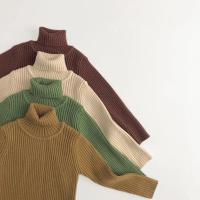 Suéteres para niños, jerseys de cuello alto para niños, prendas de punto Vintage para niñas, suéter con Base cálida - details 1