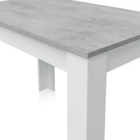 Mesa Auxiliar Fija Estilo Cocina o Comedor Acabado Blanco Artik y Cemento Modelo Cloe - details 6