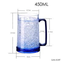 Taza de cerveza helada para congelador, vaso de vino de enfriamiento transparente, doble pared, Gel, vasos para beber, Color aleatorio - details 5