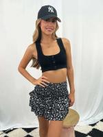 Ral plisado corto para mujer, falda Vintage de cintura alta con volantes, vestido bohemio de vacaciones para mujer - details 32