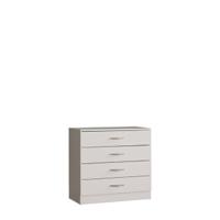 Diseños Home Descuento Mesita de noche Blanco 3 cajones con tiradores de metal Soporte para cajones antiflexión Muebles de dormitorio modernos 244 - details 14