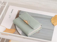 Nueva cartera corta para mujer estilo coreano y japonés Nicheinsminimalista hebilla plegable Simple monedero para estudiante - details 3
