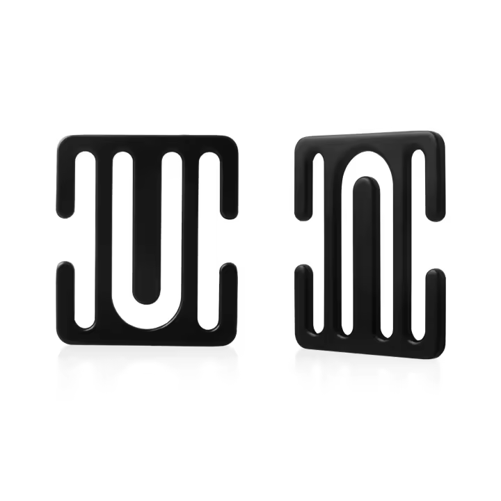 Ajustador de cinturón de seguridad para coche, Clips de Metal para cinturón de seguridad Universal, hebilla adecuada para adultos, niños, personas embarazadas, posicionador de cinturón de seguridad cómodo, 2 piezas (negro) - 1