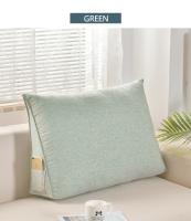 Cojín de Cama para Oficina Sofá Almohada de Lectura para TV Cojín de Lumbar Cómodo Sofá de Dormir Triángulo Pillow Decoración del Hogar - details 19