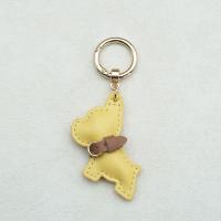 Llavero bonito de Bulldog Francés, colgador de perro de cuero PU con forma de perro, colgante de bolso de Bulldog de dibujos animados a la moda, coche para hombre - details 6