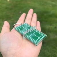 Llavero acrílico de bádminton, llavero tridimensional de dos caras para patio de juegos de bádminton, Mini tenis de mesa - details 10