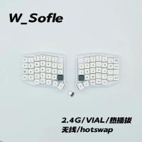 SOFLE Personalizable Con Cambio Térmico Modo Inalámbrico Único Con Dongle 2.4G Vial Mini Teclado Mecánico Tapas De Teclas Negro Y Blanco Accesorios Para Jugadores Teclado Ergonómico Para Juegos - details 0