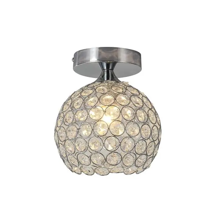 Goeco-Lámpara de techo de Cristal, Moderna semiempotrada, E27, Interior, Lámpara de techo Dormitorio - 1