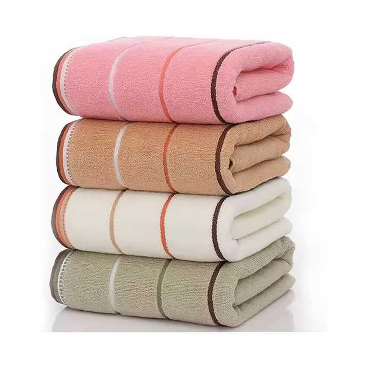 Cuatro Toallas de Baño de Algodón 100% Peinado:Toallas de Spa de Algodón Super Absorbente y Ultra Suave (13,8 x 29,5 pulgadas),Toalla Aqua,Borde Envuelto,Tejido Plano - 1