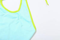 BUNO-Conjunto de Top corto sin mangas y Falda corta para mujer, ropa de playa, Top de tubo con cuello Halter, traje de ocio ajustado de tiro bajo, traje con contraste de Color - details 22