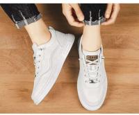 Zapatos deportivos de ocio para hombre, trabajo de cuero, antideslizantes, impermeables, resistentes al desgaste, zapatos planos de suela suave, zapatos ligeros y modernos - details 6