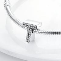 LAZA-abalorio de plata de ley 925 con 26 letras del alfabeto, abalorio de A-Z con nombre, compatible con Pulsera Original, collar, colgante, regalo de joyería - details 117
