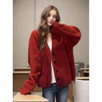 Suéter de punto con cuello en V para mujer, informal, ropa de abrigo, 2024 - details 10