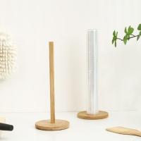 Base antideslizante, soporte para papel de cocina en rollo de madera, soporte de papel desechable Simple estable, soporte de pañuelos Vertical reutilizable para sala de estar - details 8