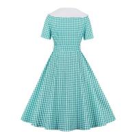 2024 nuevo Color sólido Vintage doble botonadura Vestidos mujeres verano Retro 50s 60s Swing Pin Up vestido de fiesta Vestidos - details 2