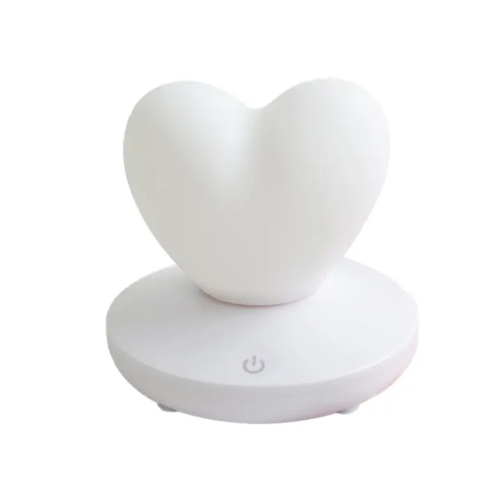 Lámpara LED de mesa con Control táctil, lámpara de modelado de chica recargable por USB, ahorro de energía, decoración romántica en forma de corazón de amor, luz nocturna - 1