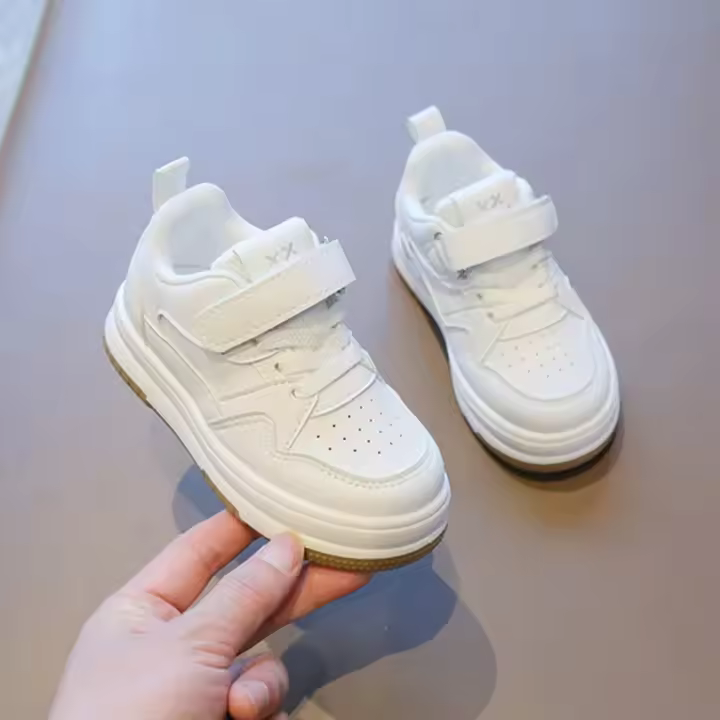 Pequeños zapatos casuales blancos de primavera y otoño, ligeros, antideslizantes, deportivos, de fondo suave, para bebé Ki - 1