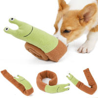 Juguete Interactivo Para Perros 1PC Snail De Peluche Con Sonido Y Olor a Alimento Estimula Los Dientes Y El Olfato Juguetes Educativos Para Mascotas - details 0