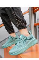 Zapatillas de correr con plataforma para hombre Zapatillas naranjas transpirables de punto informales a la moda Zapatos antideslizantes para deportes al aire libre - details 14