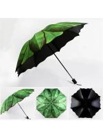 Paraguas Plegable de Viaje Ideal para Lluvia y Sol Diseño de Hoja de Plátano - details 6