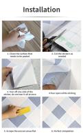 Papel Tapiz sin Formol Pegatina Impermeable para Baño Renovación de Baño a Prueba de Humedad - details 13