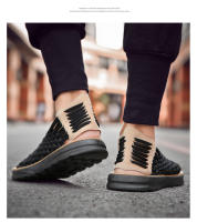 Sandalias trenzadas informales de punta abierta para hombre, sin cordones, de verano 2025 - details 3