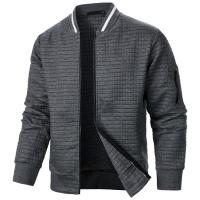 Cuadros de hombre, chaqueta con cremallera y cuello alto, nuevo estilo e - details 30