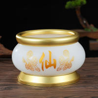 Buda de Jade Liuli en Casa Ofrenda Interior con Sutra del Corazón y Flor de Loto - details 5