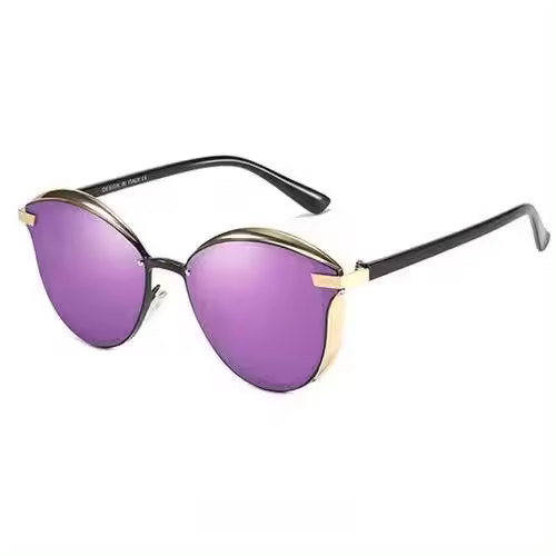 Nuevas gafas de sol polarizadas, gafas de sol coloridas a prueba de rayos UV, redondas, retro para mujeres de moda europea y sentido avanzado. - 1