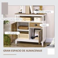Armario de Salón de Madera Ajustable con 2 Puertas Ideal para Comedor Cocina Dormitorio - details 4