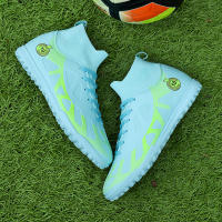 Botas de fútbol profesionales para hombres, zapatos de fútbol FG/TF, tacos de tobillo alto para niños pequeños, zapatillas de fútbol de césped, zapatos de entrenamiento de Futsal - details 5