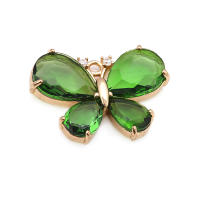 Colgantes de Mariposa de Vidrio de Zirconia de Brasso Dorado 18K Collar Aretes de Alta Calidad Accesorios de Joyería DIY - details 28