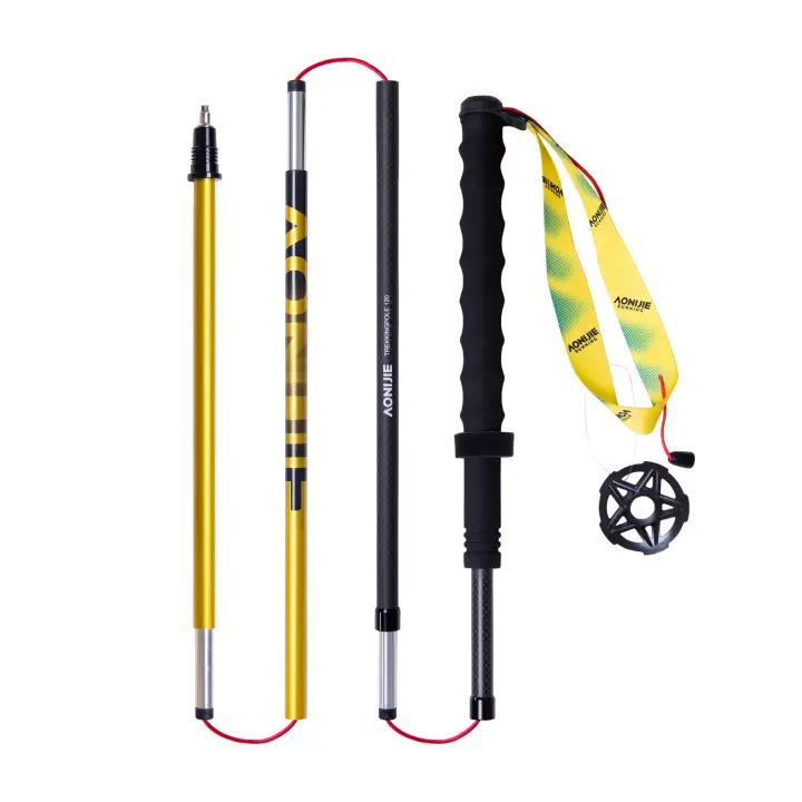 Bastón de Senderismo Plegable AONIJIE E4210 de Fibra de Carbono Ultraligera para Caminata Recta en Sendas y Escalada - 1