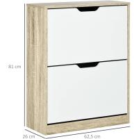 Mueble Zapatero Moderno de 2 Cajones Ajustables Estilo Armario para 8 Pares de Zapatos - details 10