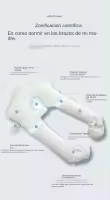 Almohada moldeadora ajustable para bebé recién nacido, almohada para dormir de lado, calmante, posicionamiento, antideslizante de algodón - details 2