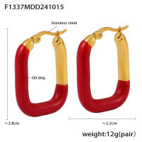 Pendientes de lustrous para las mujeres,316L pendientes colgantes de Maple inoxidable - details 4