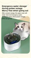 Fuente de agua para gatos de circulación automática, dispensador de agua para gatos con recarga USB, boquilla de acero inoxidable y Ultra, 2,2 L, 1 unidad - details 4