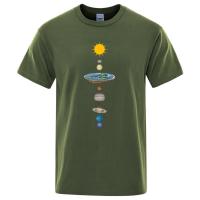 Camiseta con Estampado de Planetas del Sistema Solar para Hombre, Prenda Holgada, Manga Regular, Diseño Cósmico, Ropa de Moda, Informal, Gran Tamaño - details 15