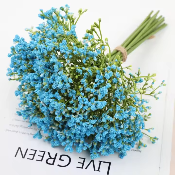 Ramo de flores artificiales de Gypsophila, ramo de flores de simulación para regalo de boda, bricolaje, 12/16 piezas - 1