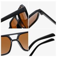 Gafas de sol vintage de doble puente amarillas para mujer, montura cuadrada de gran tamaño, gafas de sol de lujo, gafas de piloto para mujer - details 4
