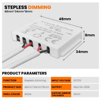 Espejo de maquillaje para baño, tira de luz LED COB de 12V, iluminación de fondo de tocador, Sensor táctil regulable, decoración de luz de tocador - details 4